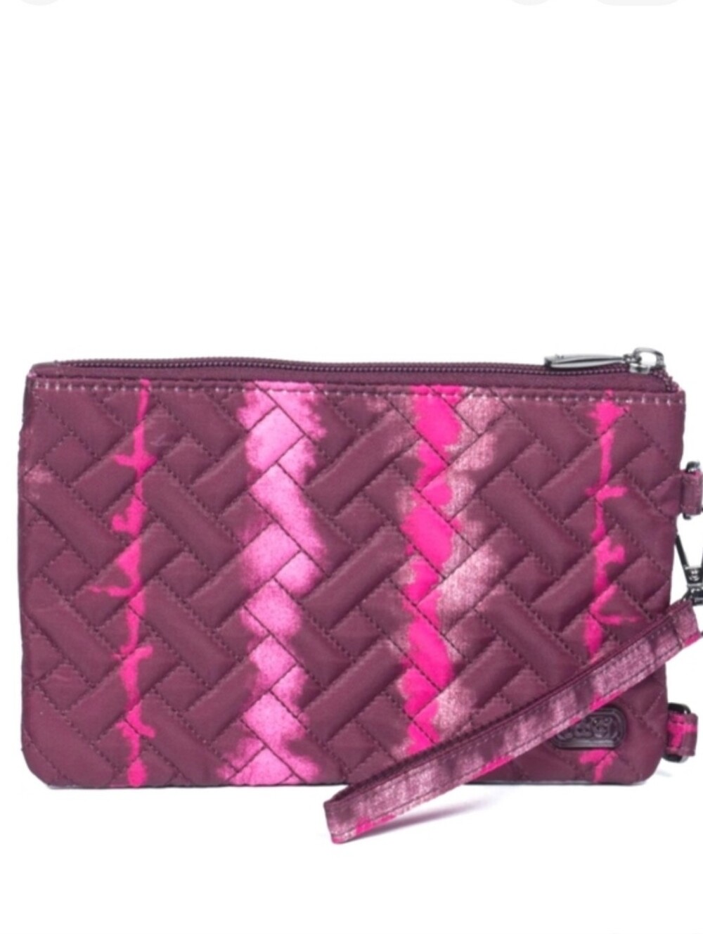NWT Lug Peekaboo Convertible Wristlet Pouch Shibori Wine Cell Phone Holder Bag